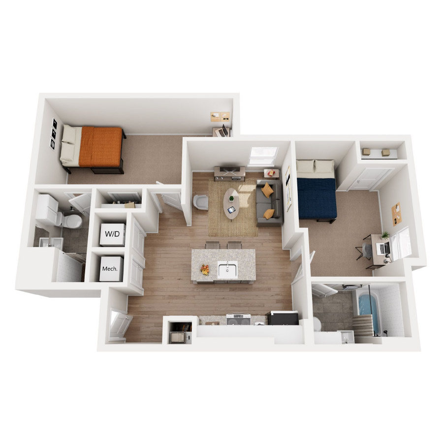 Two Bedroom A.1 floor plan