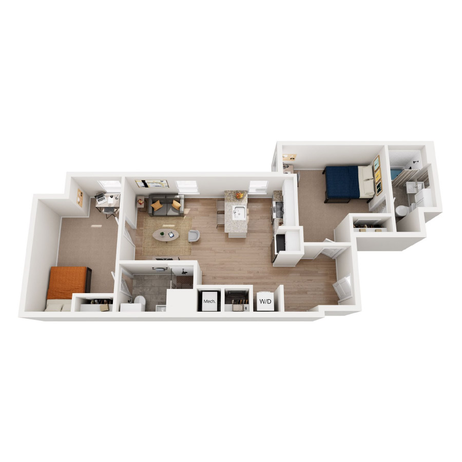 Two Bedroom G floor plan