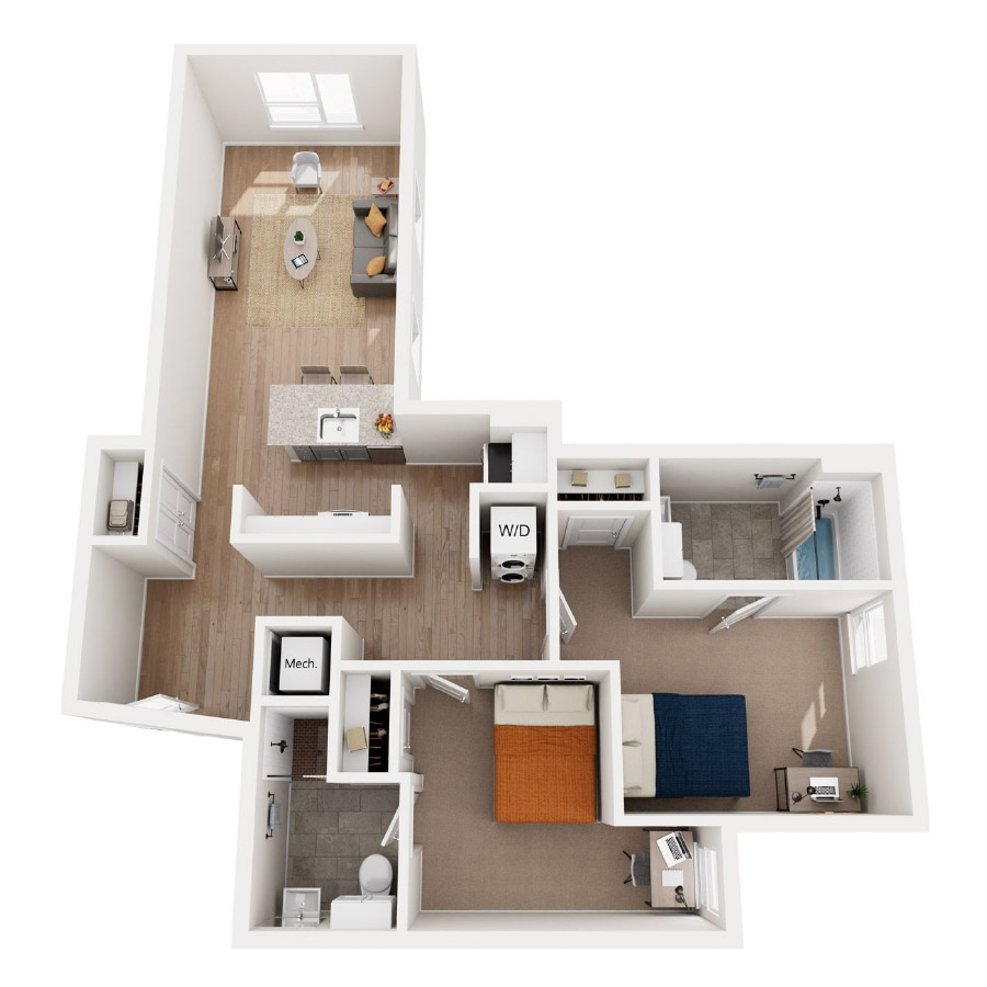 Two Bedroom J floor plan