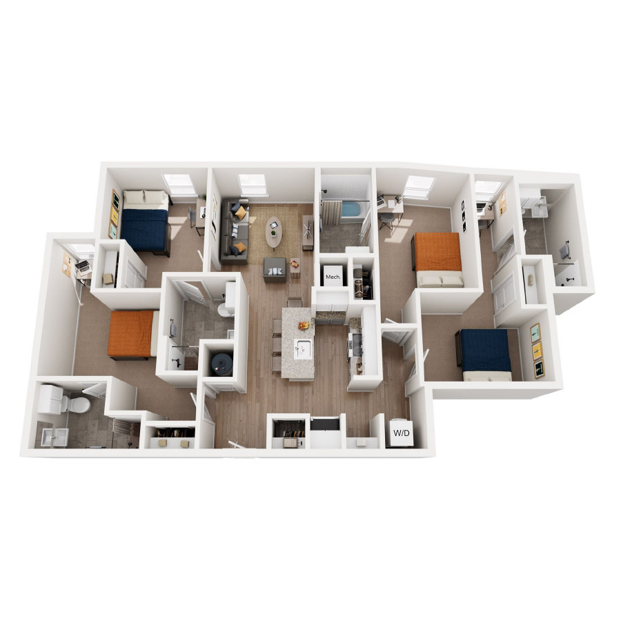 Four Bedroom A.1 floor plan