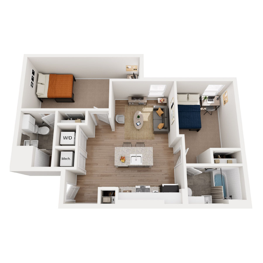 Two Bedroom A floor plan