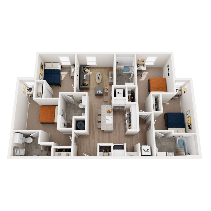 Four Bedroom A.3 floor plan