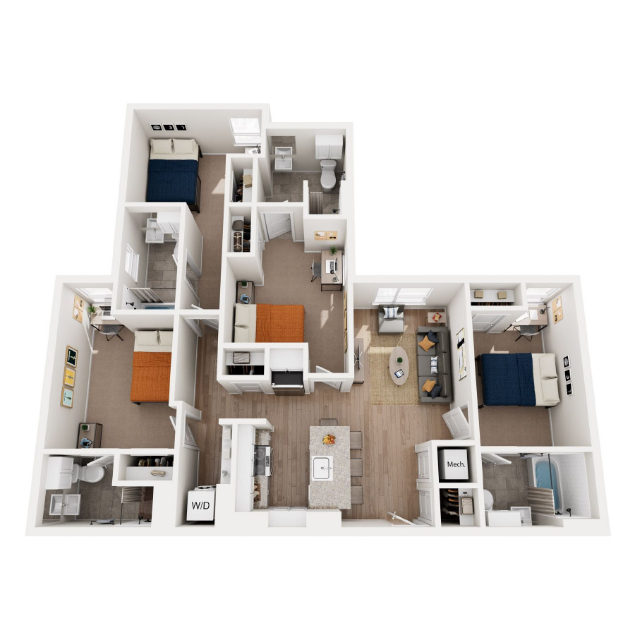Four Bedroom G floor plan