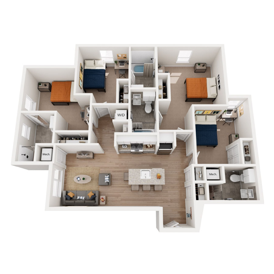Four Bedroom C floor plan