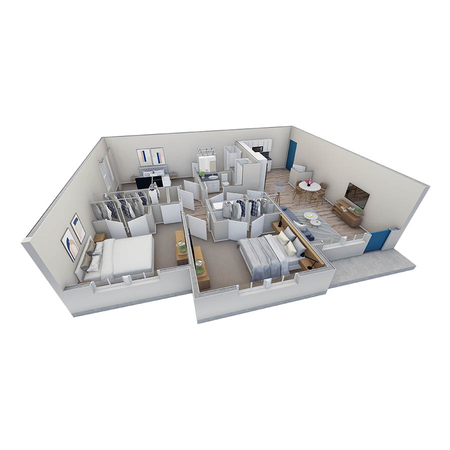 3-2 BR Horizon Overlook floor plan