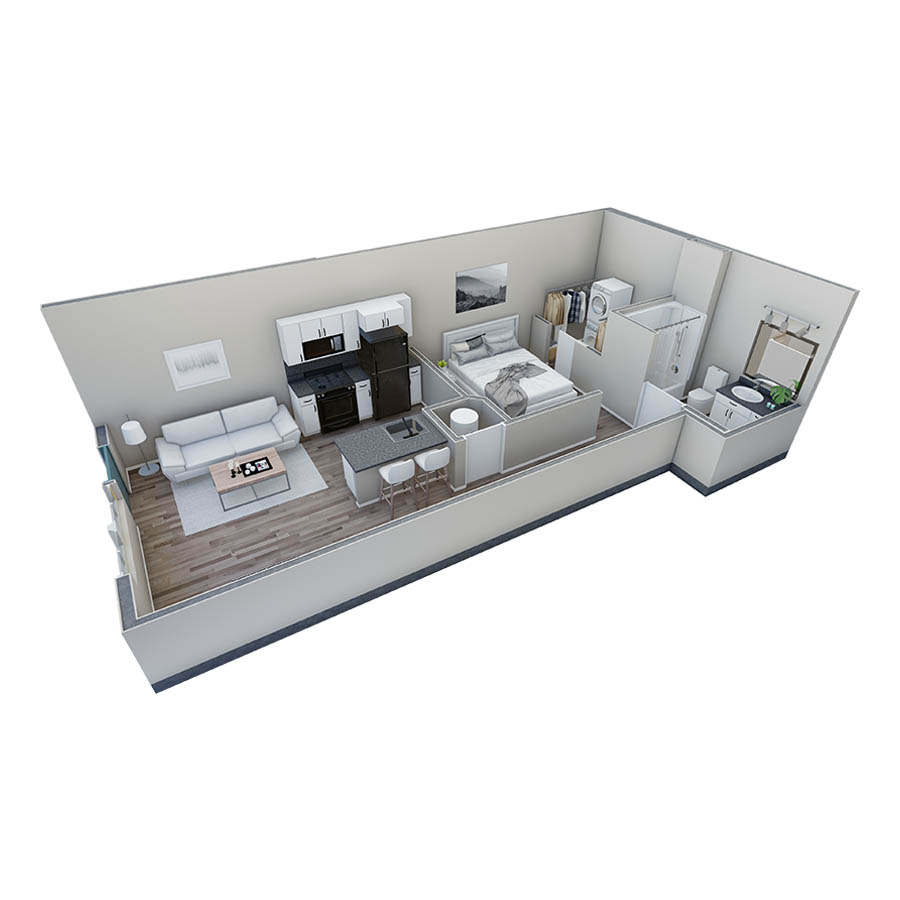 Studio Horizon Courtyard floor plan