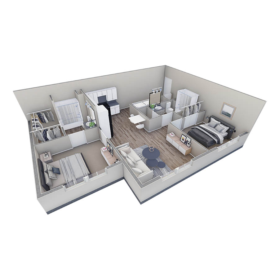 2-2 BR Horizon Overlook floor plan