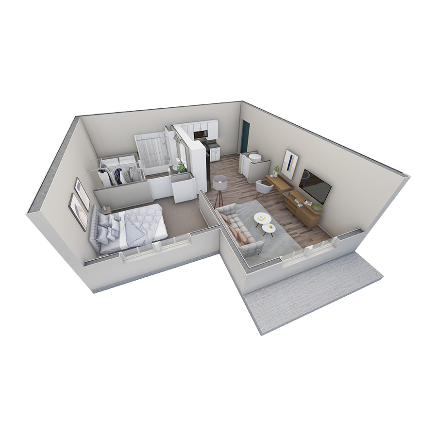 1 BR Horizon Overlook floor plan