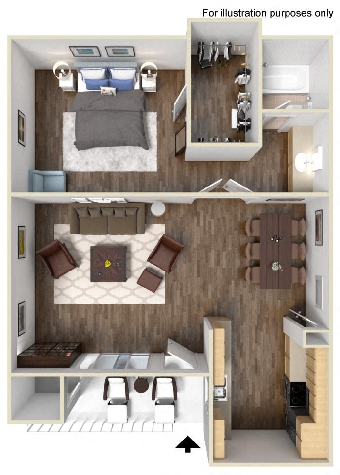 1B1 floor plan