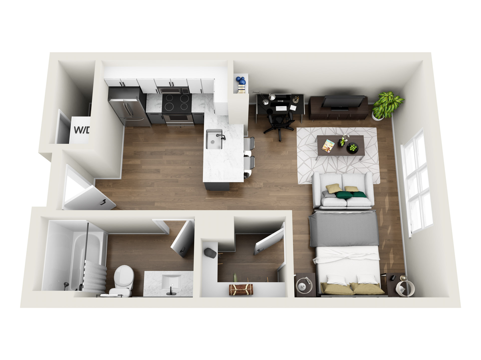 1S1R - Phase 1 Renovated floor plan