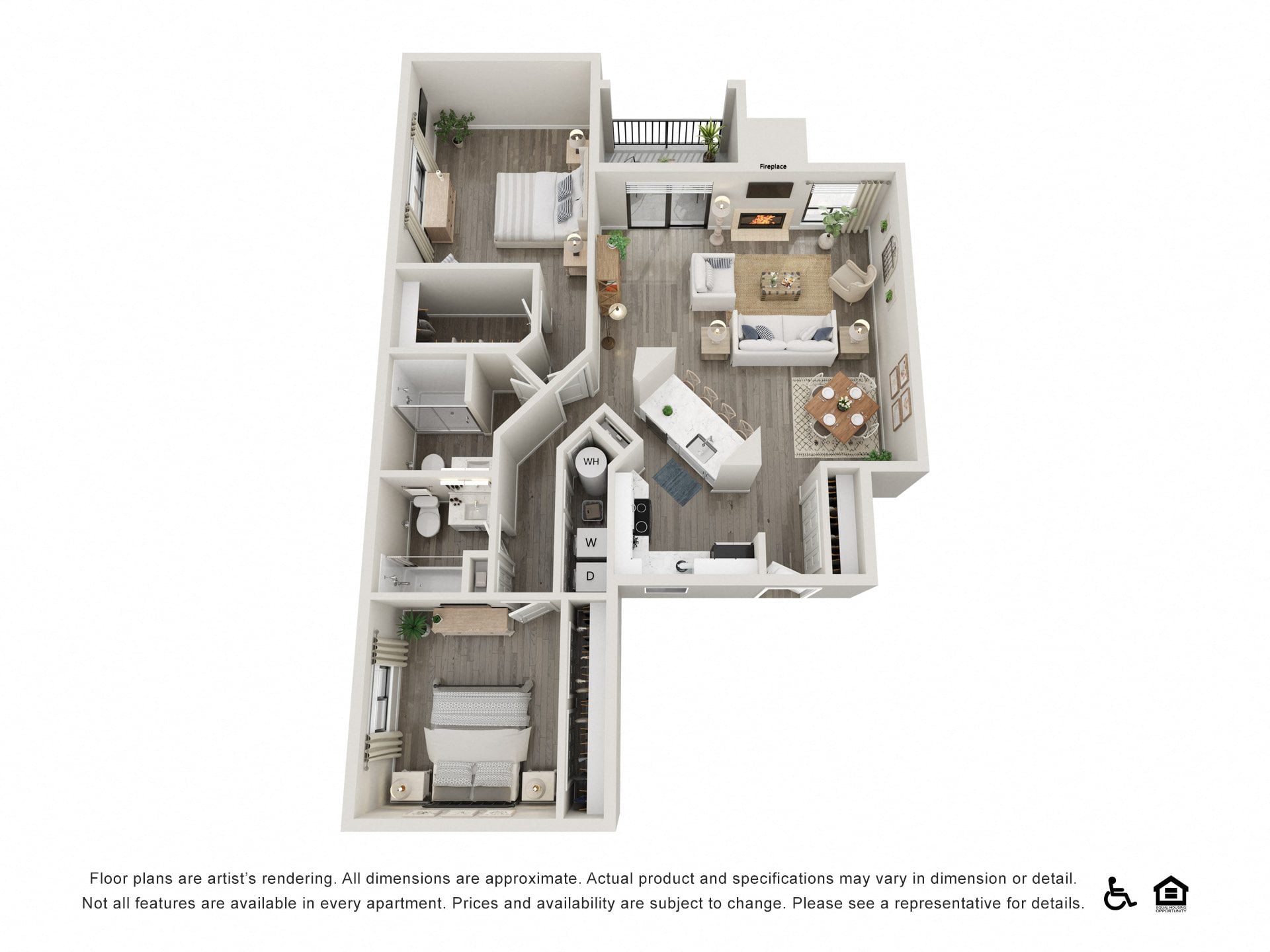 2X2 Cactus Flower floor plan
