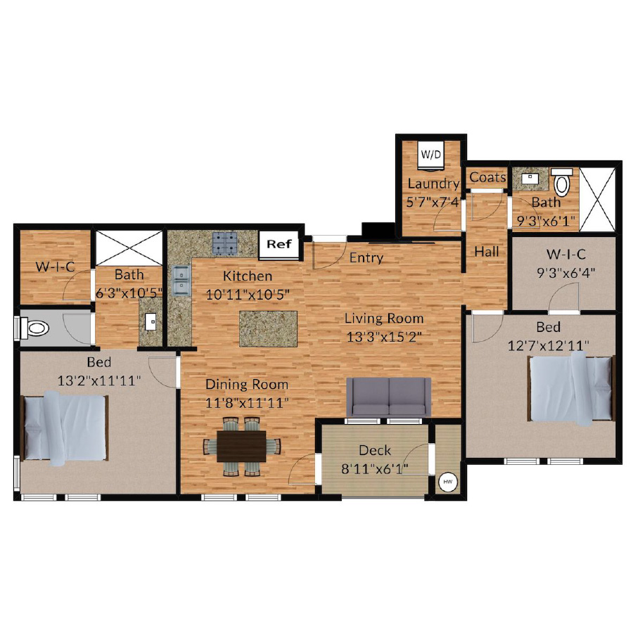 2AX - Oak Oasis floor plan