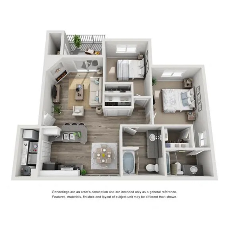 Two Bedroom floor plan
