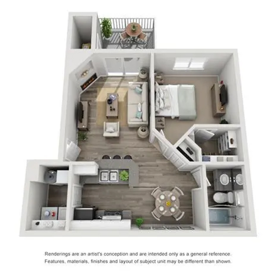 One Bedroom floor plan