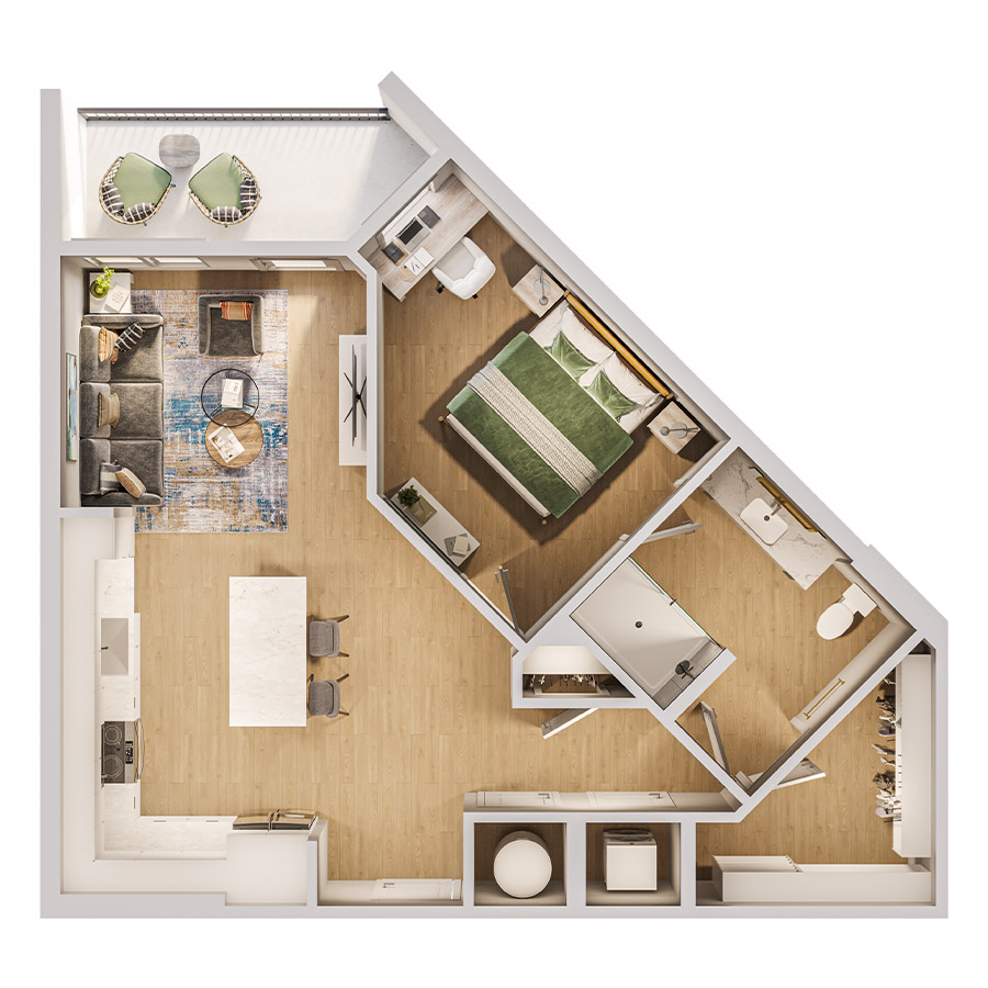 1B floor plan