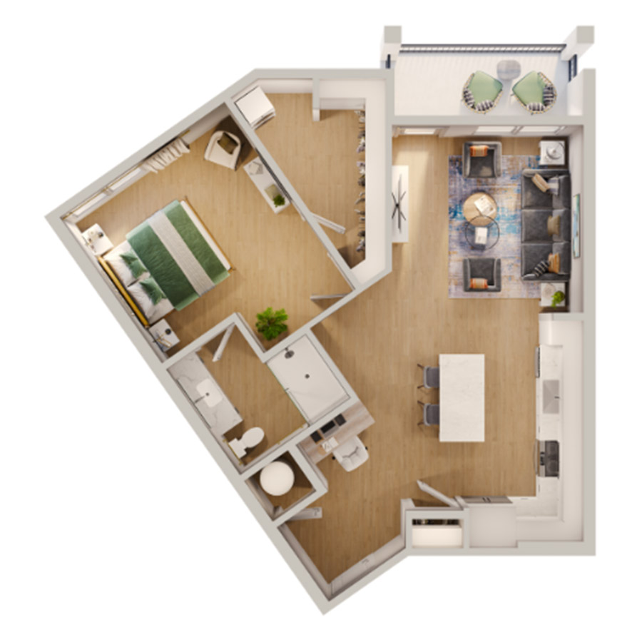 1H floor plan