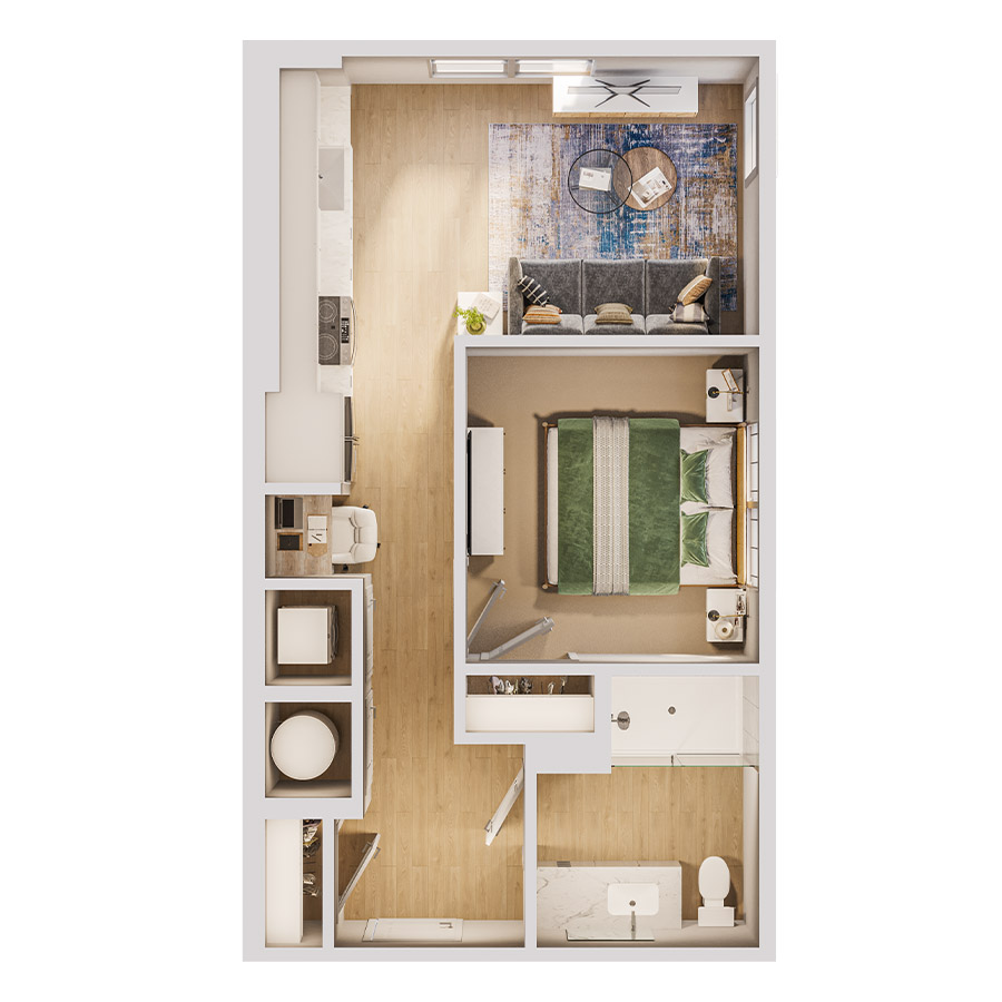 1S-A floor plan