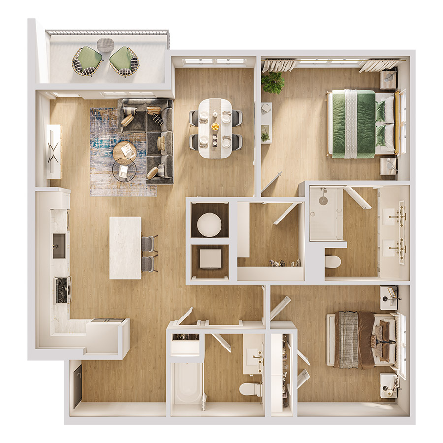 2C floor plan