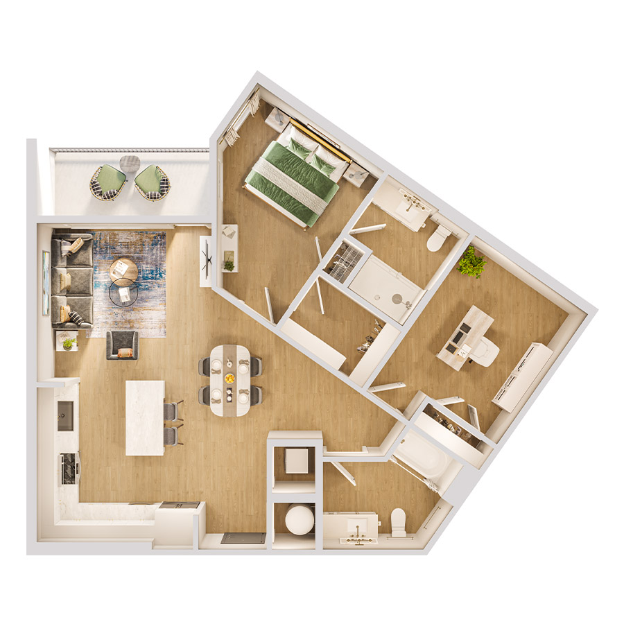 1ID floor plan