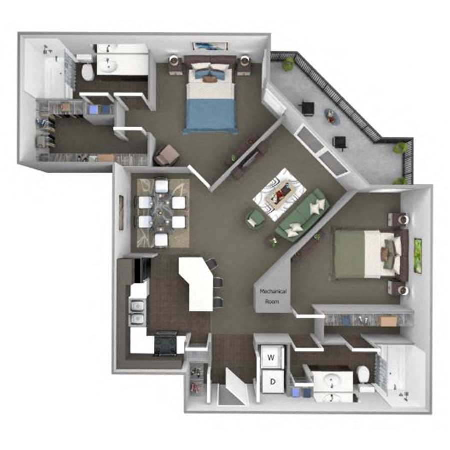 2 Bedroom Apartment – 4498 Chamblee Dunwoody Rd #8306, Dunwoody, GA