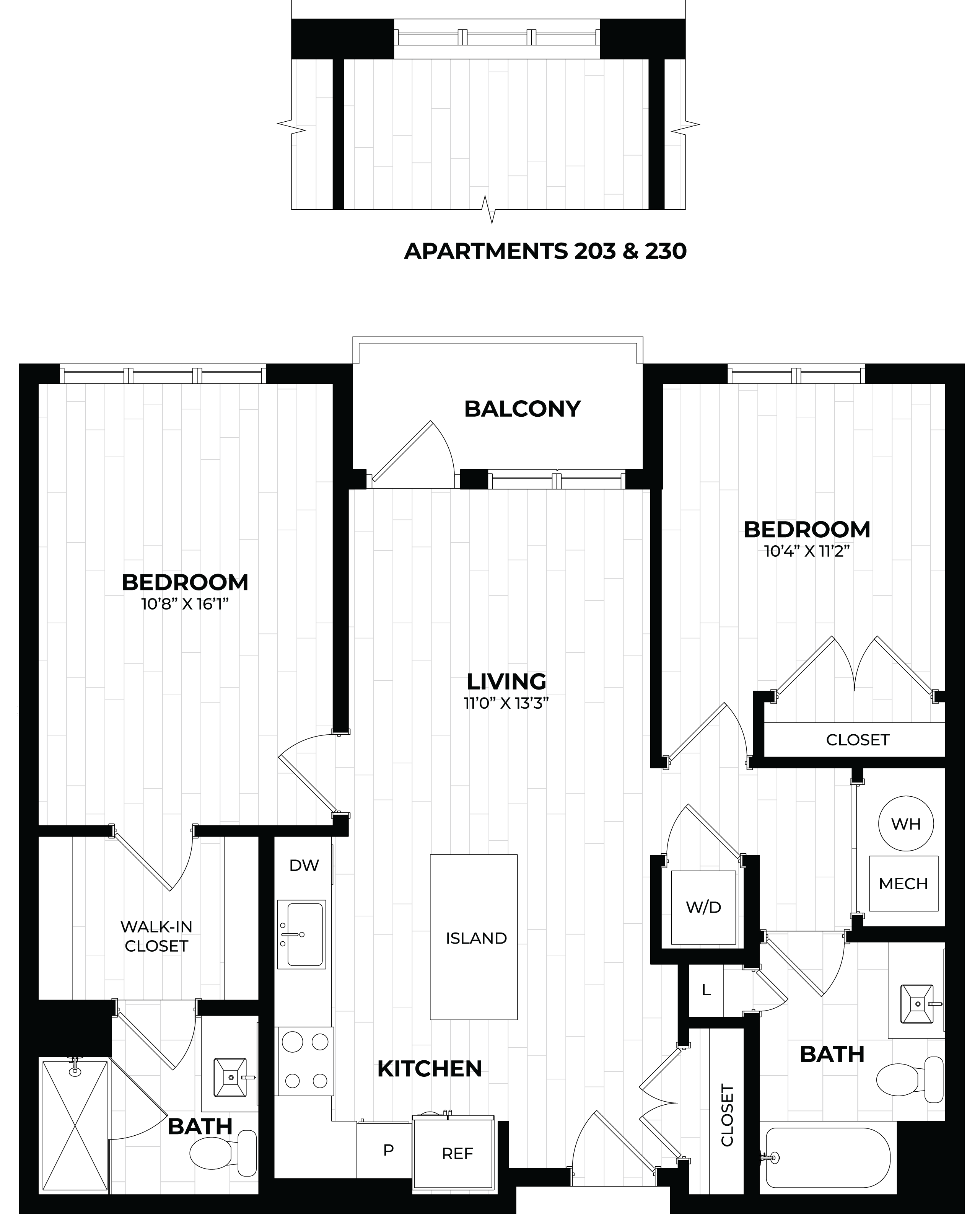 2 Bed/2 Bath-2.2 floor plan