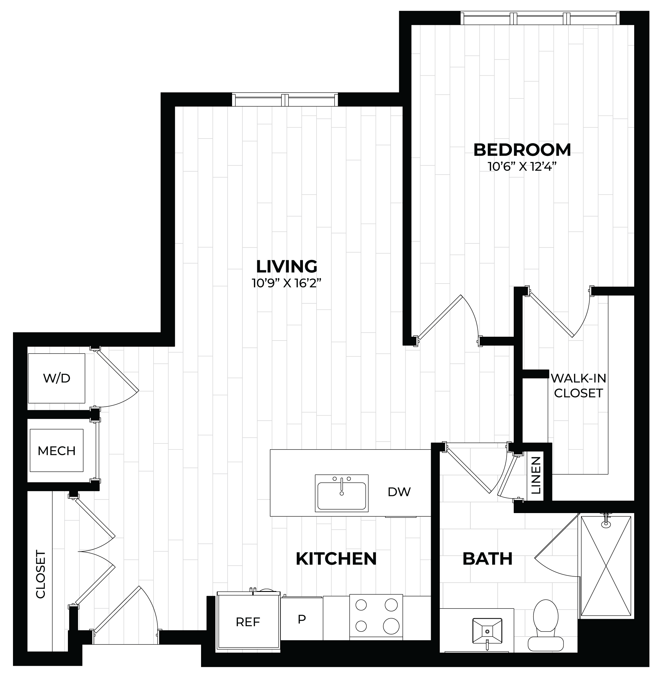 1 Bed/1 Bath-1.7 floor plan