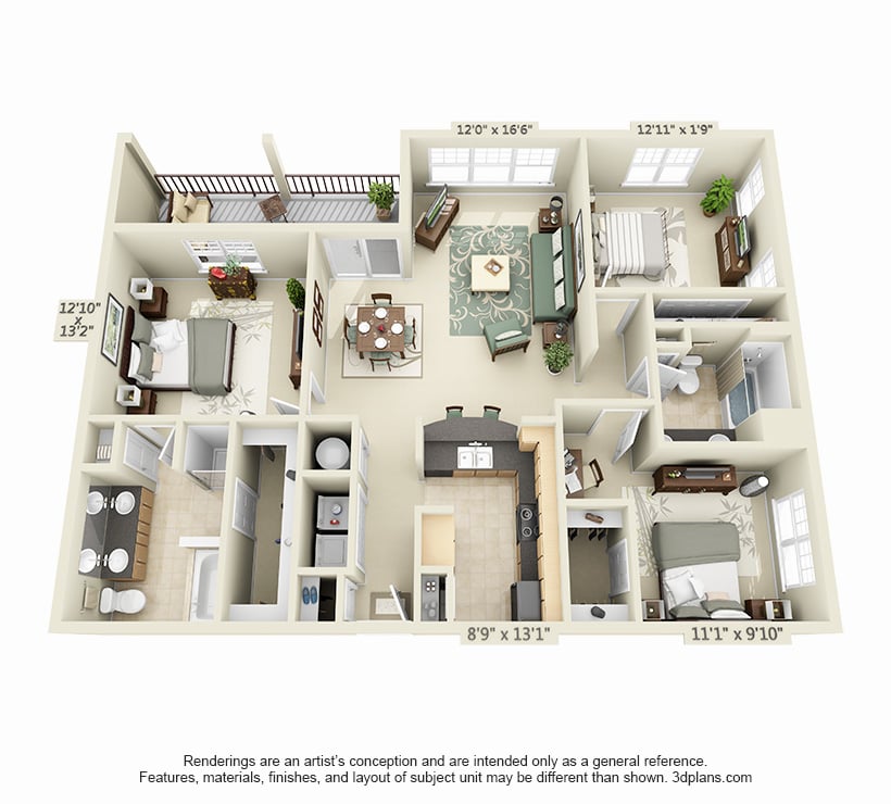 Carmel- Renovated floor plan