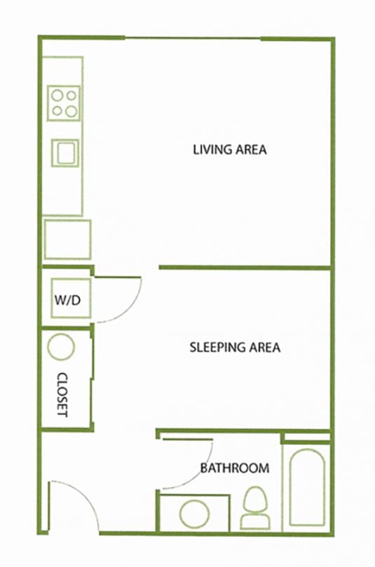 Studio-A-1A floor plan