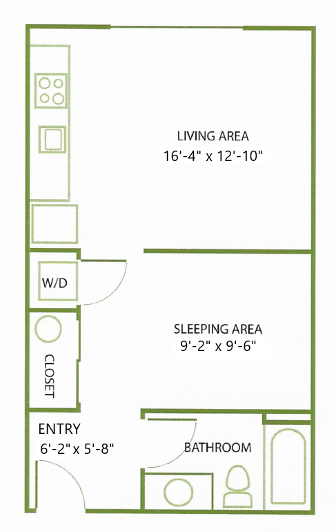 Studio-A-1B floor plan