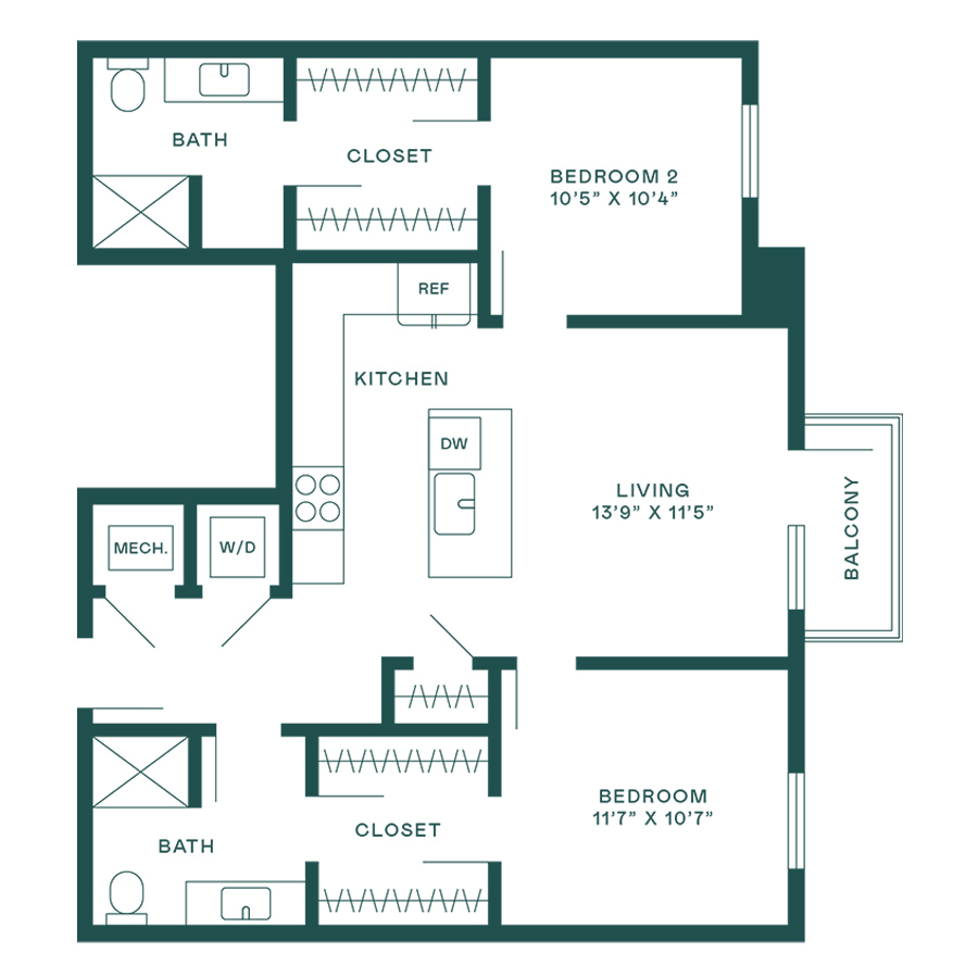 2H floor plan