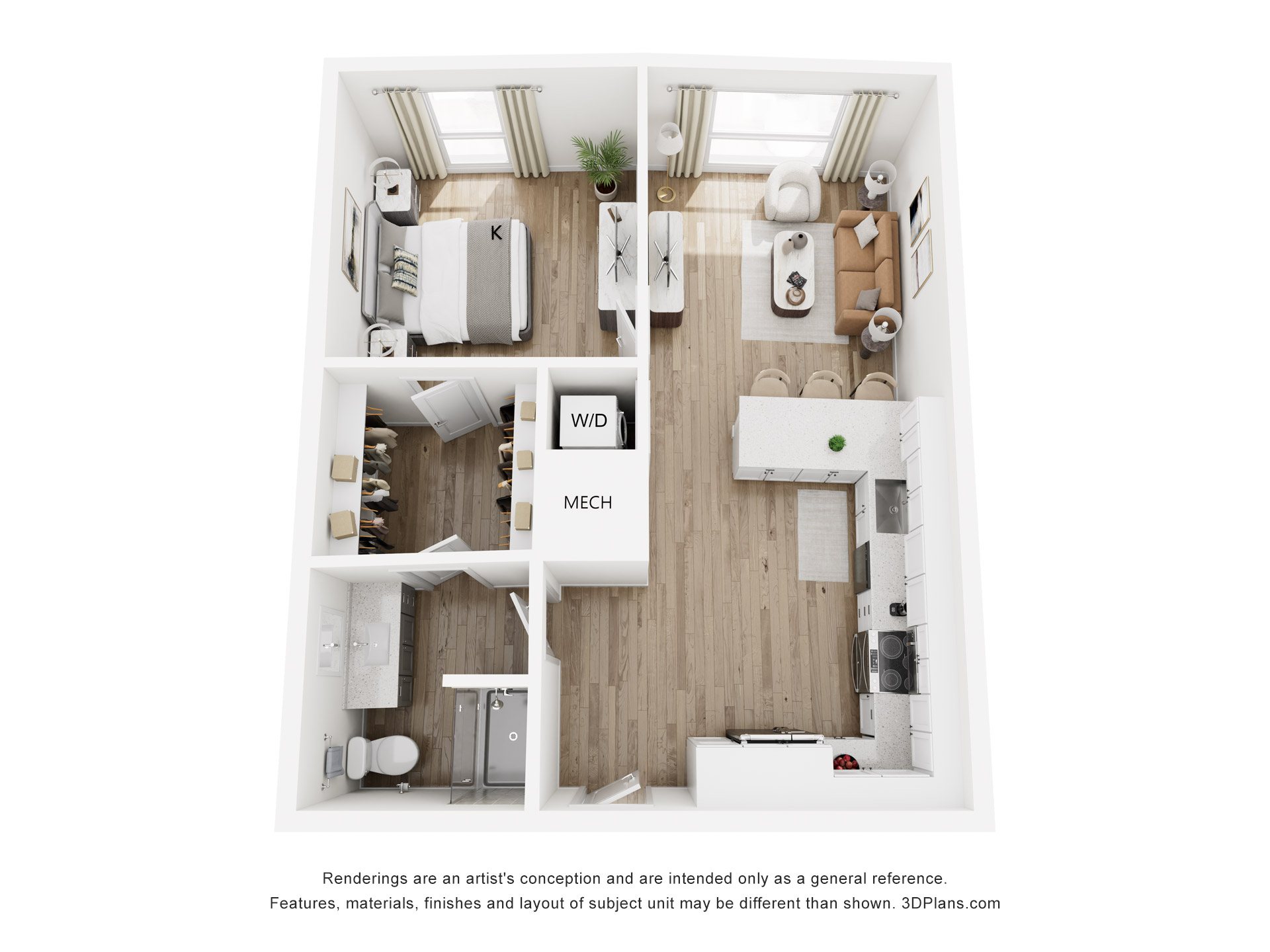 1J floor plan