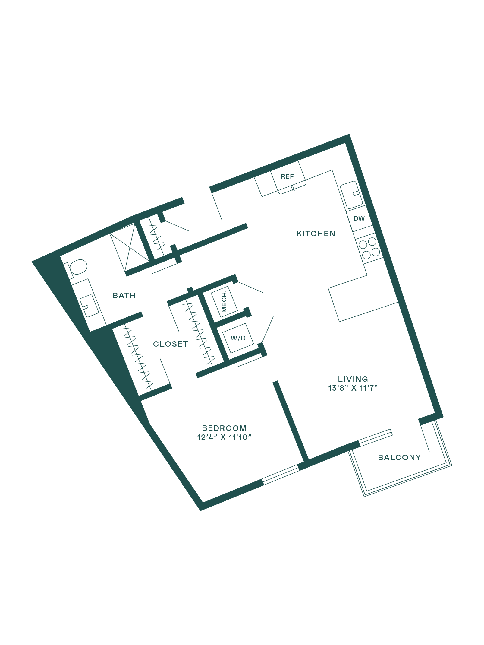 1E floor plan