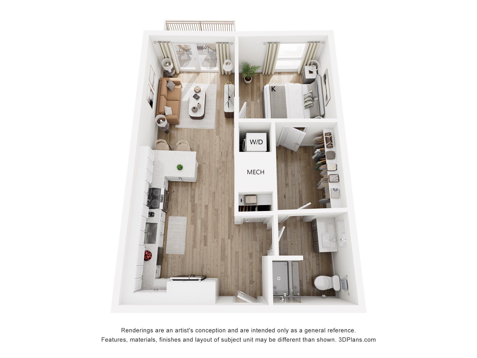 1B floor plan