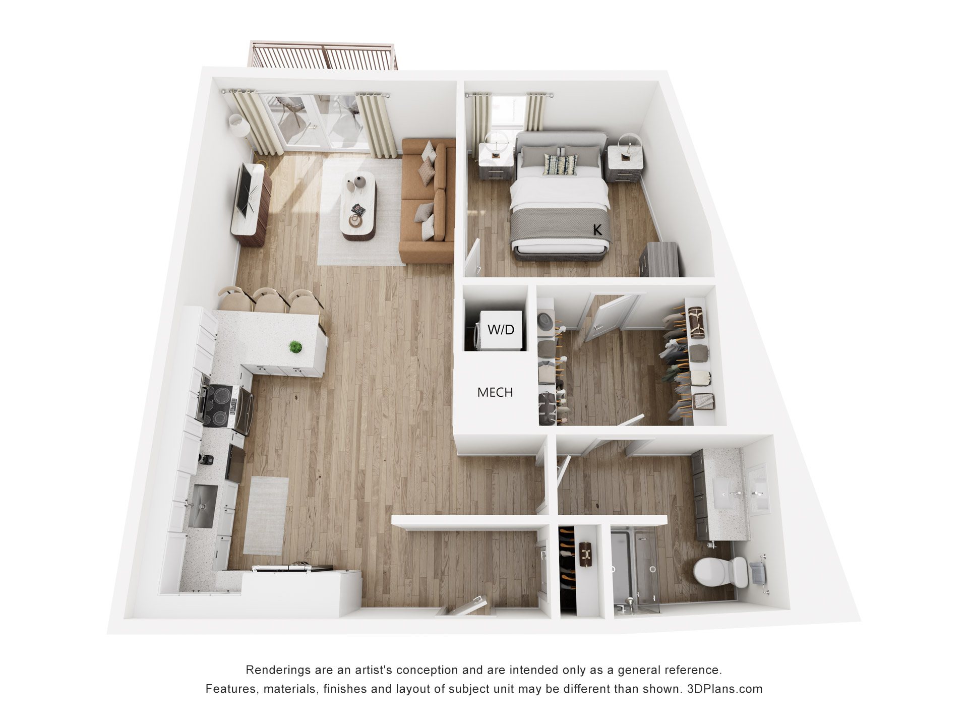1E floor plan