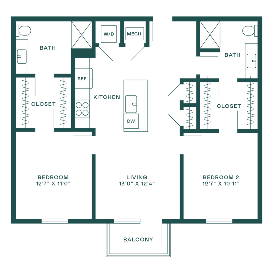 2B floor plan