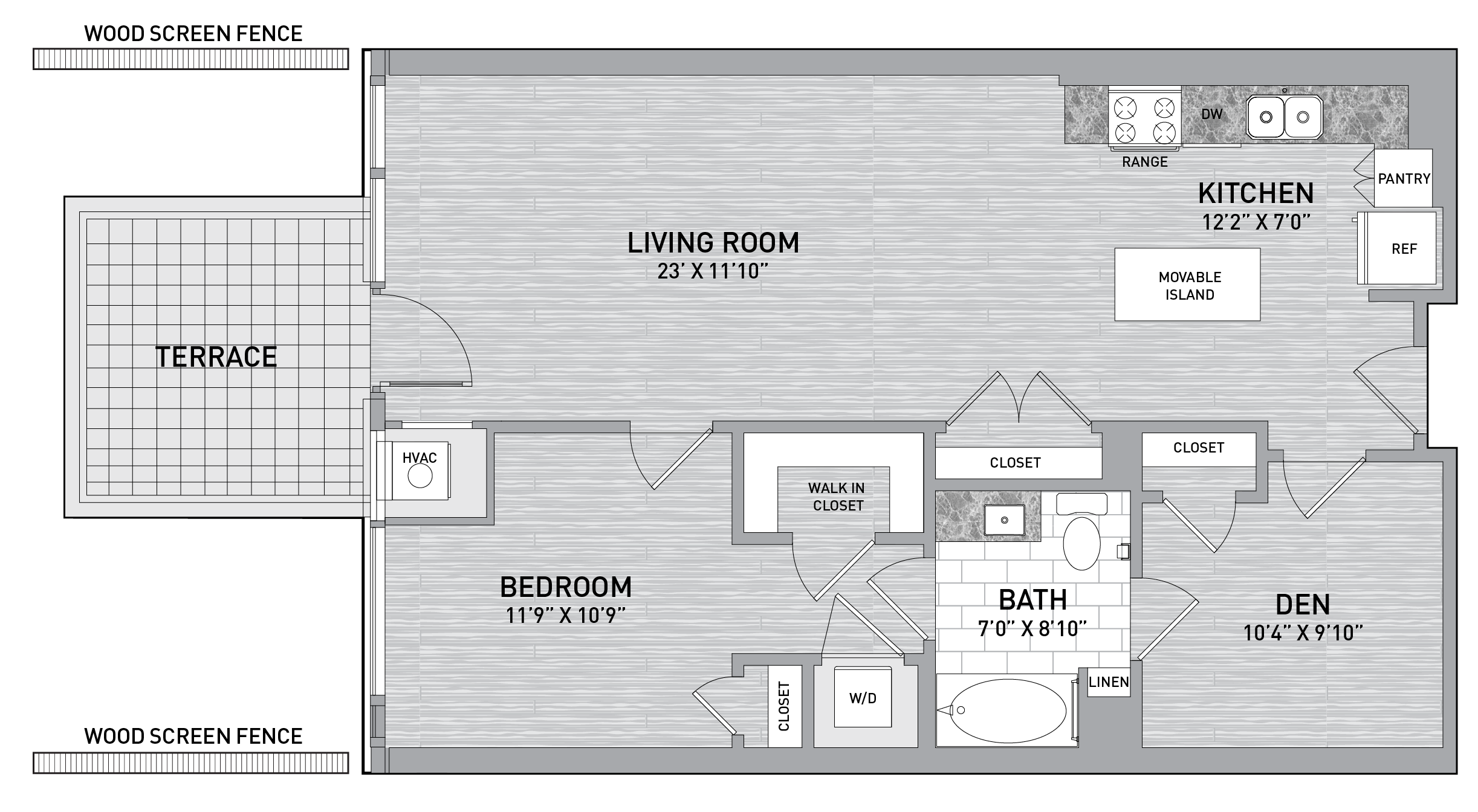 09 Stack - 1 Bed 1 Bath Den-A23.1-T floor plan