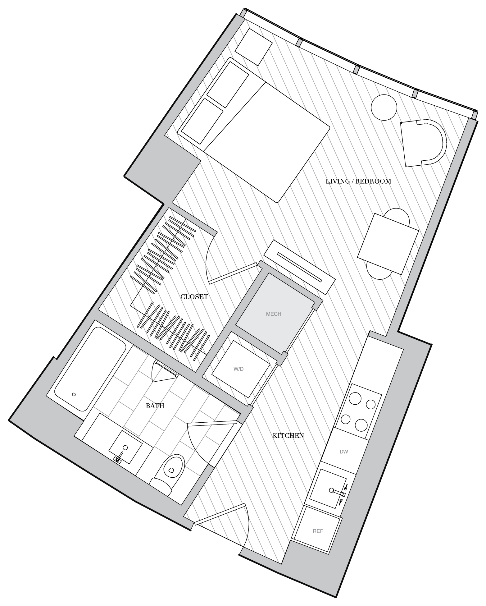 Studio SA floor plan