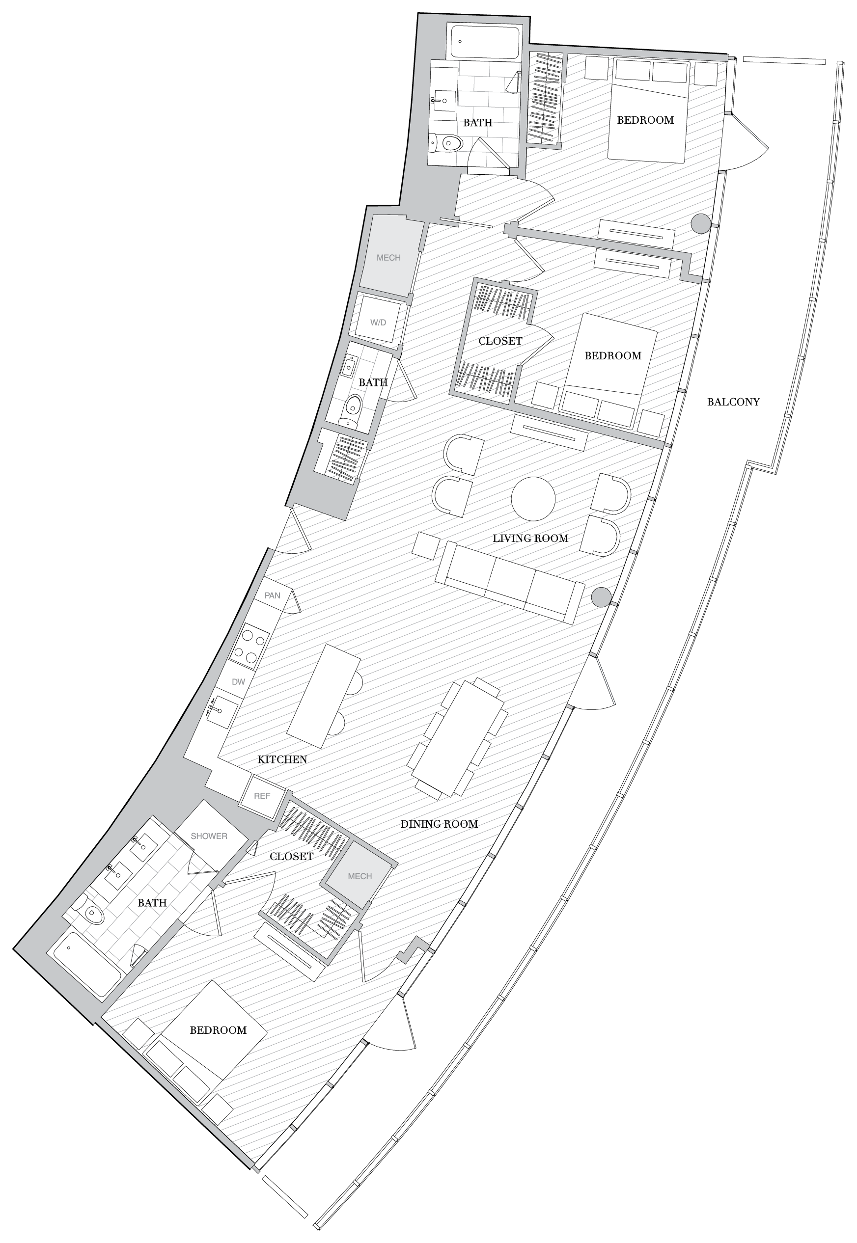 3 Bed 2 5 Bath B3 5A floor plan