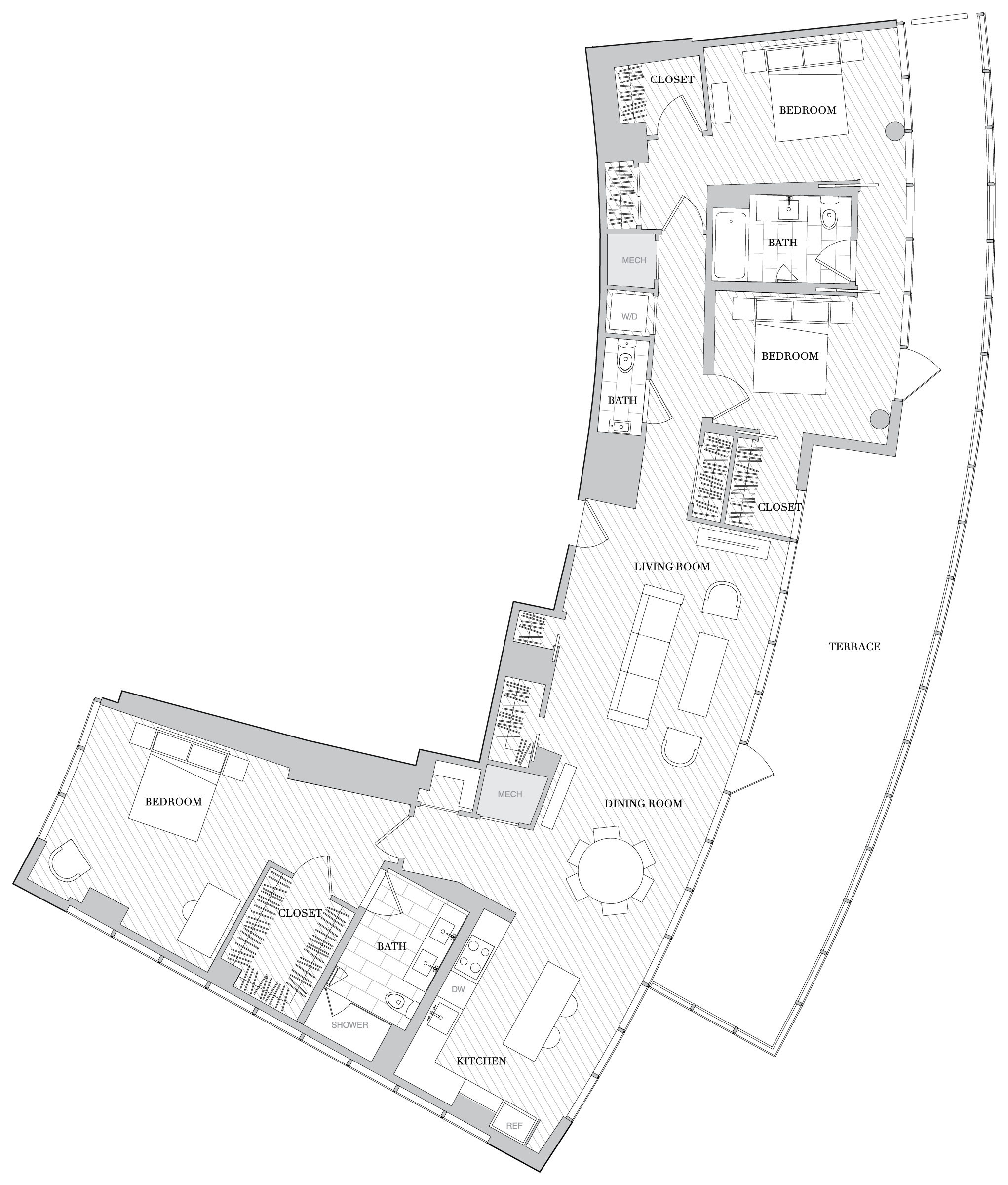 3 Bed 2 5 Bath B3 5B floor plan