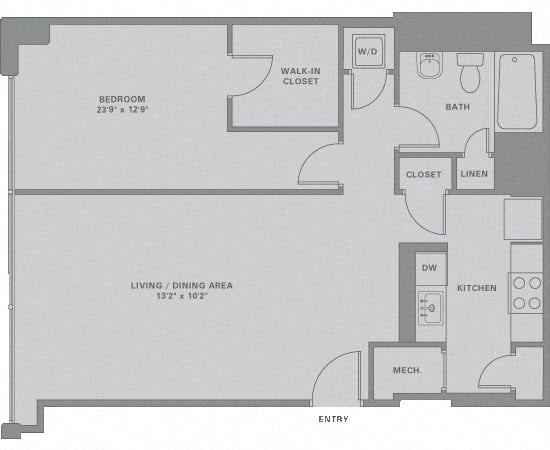 1 Bed/1 Bath-A18 floor plan