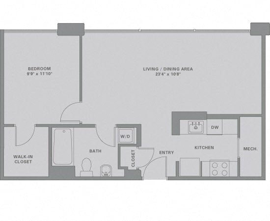 1 Bed/1 Bath-A3 floor plan
