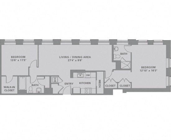 2 Bed/2 Bath-B11 floor plan