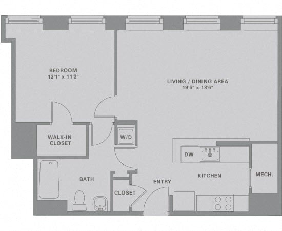 1 Bed/1 Bath-A7 floor plan
