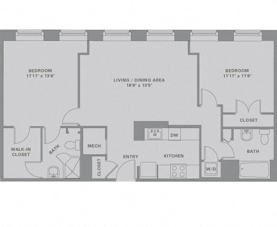 2 Bed/2 Bath-B5 floor plan