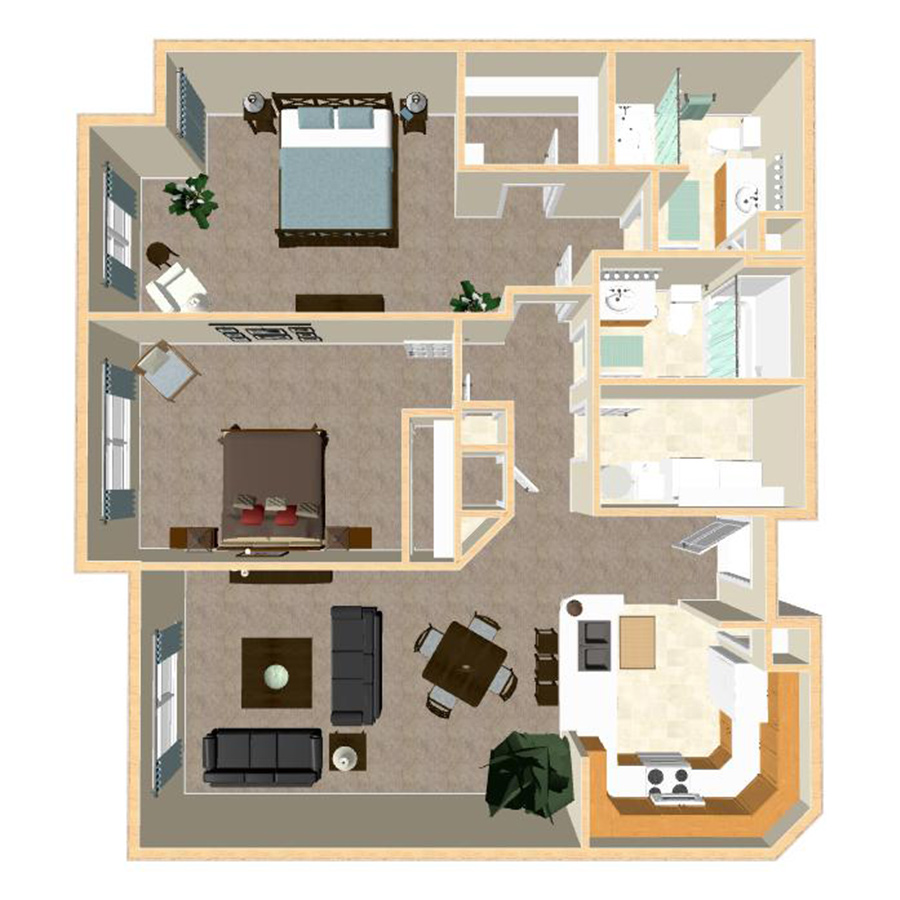 B2A floor plan