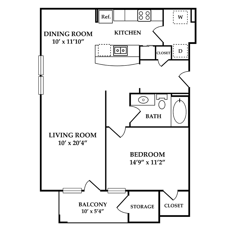 1b floor plan