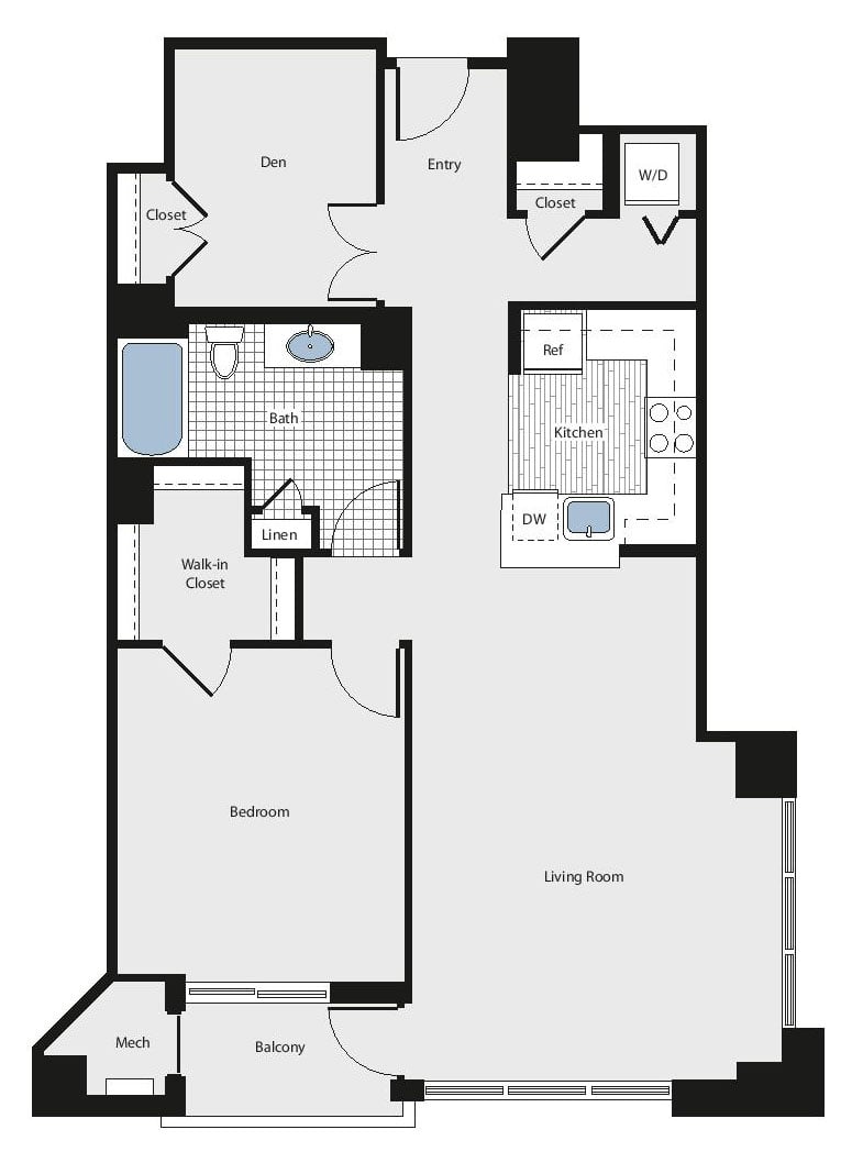 1 Bed/1 Bath - aad4 floor plan