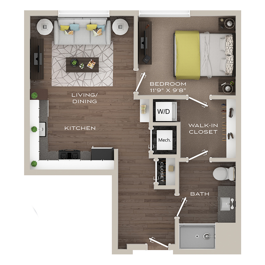 A - Queen floor plan