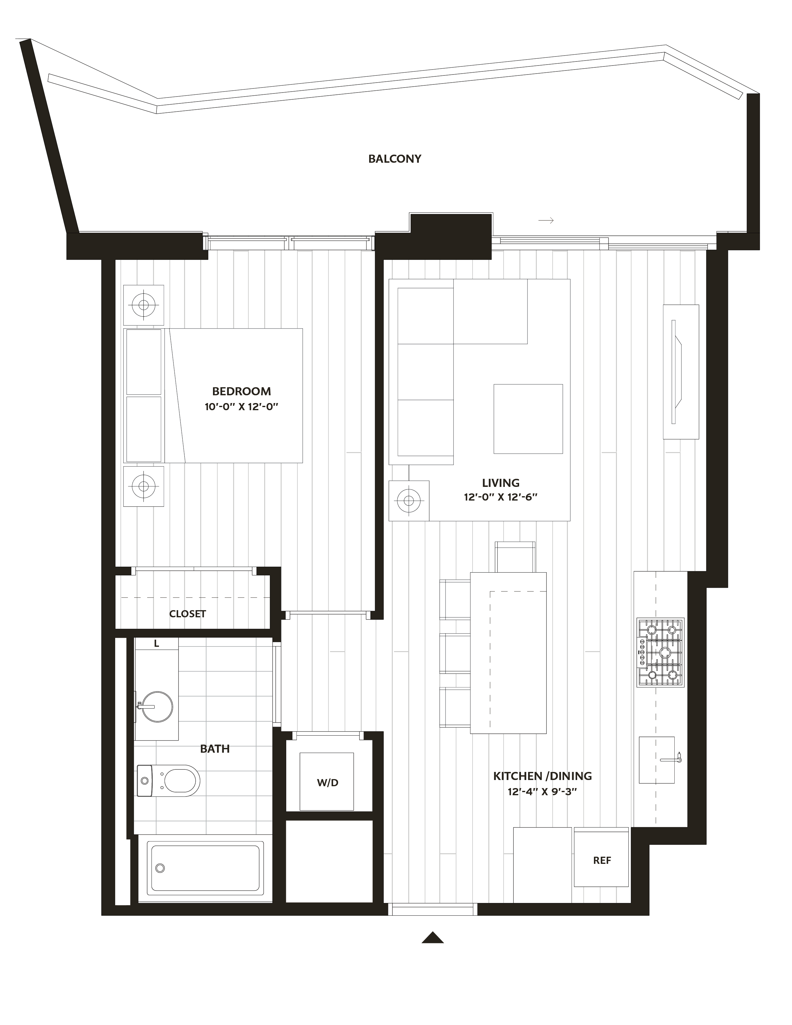 1 Bed/1 Bath-A9 floor plan