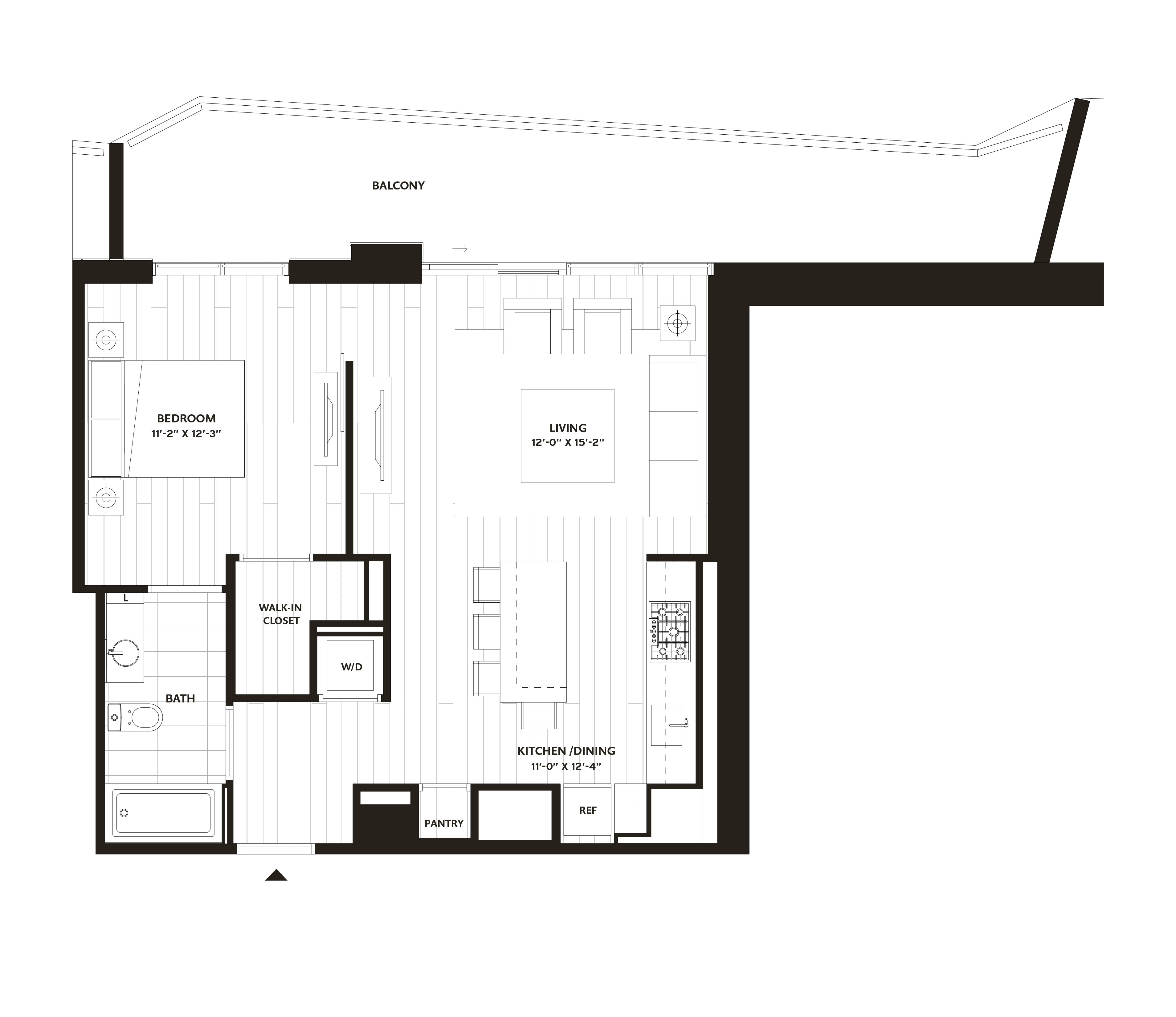 1 Bed/1 Bath-A5 floor plan